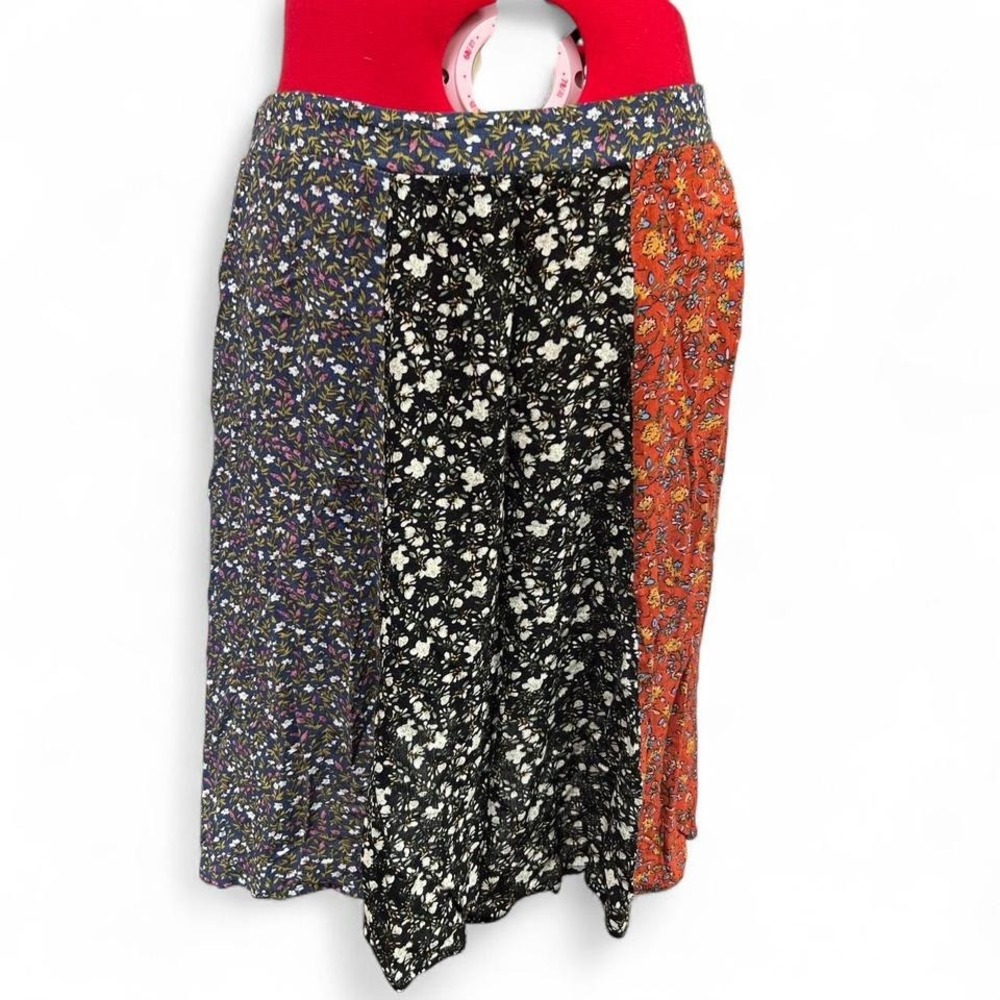 Natural Life Boho Patchwork Mini Skirt With Elastic Size Large